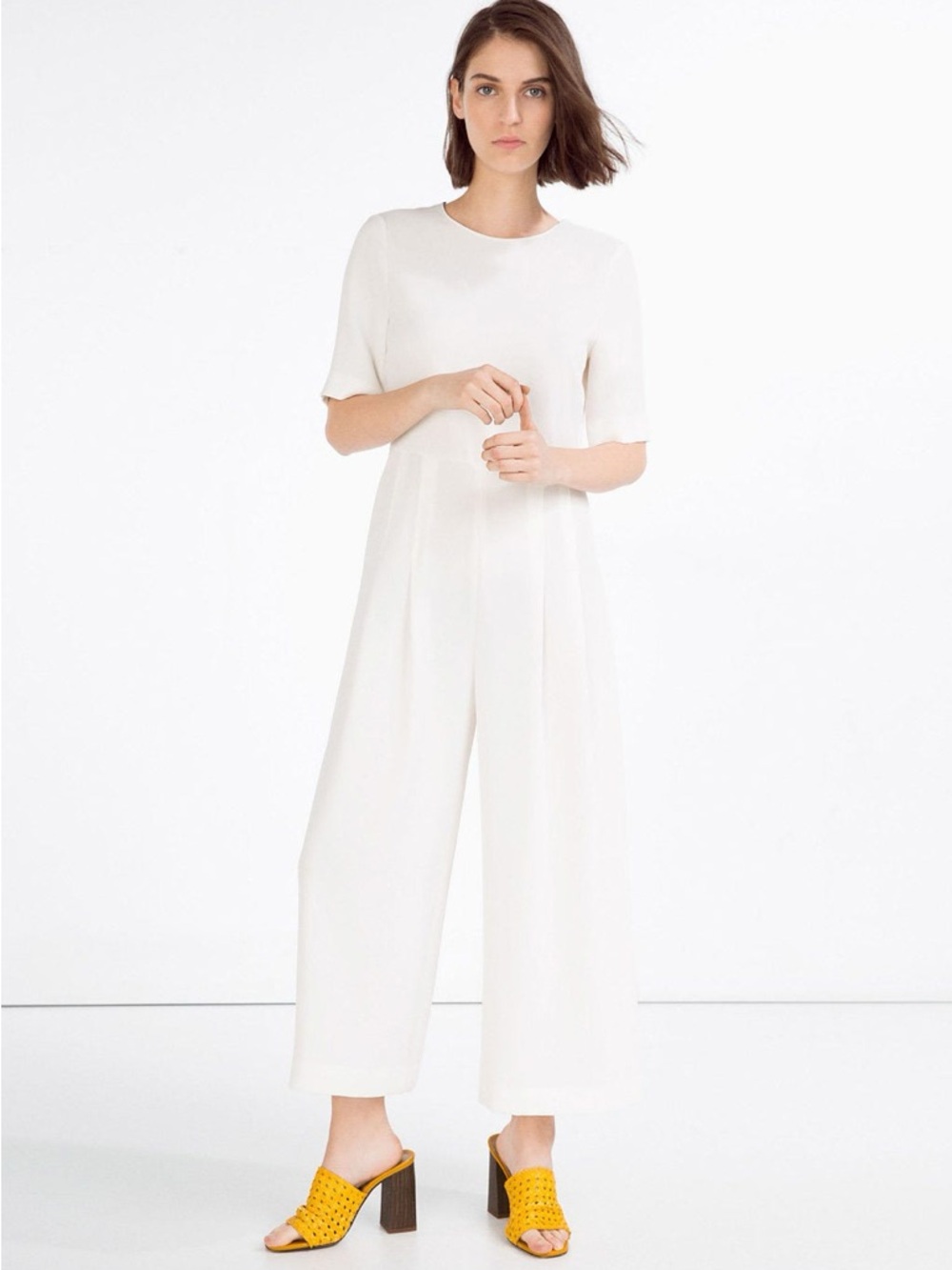 Zara Minimalist Cropped Jumpsuit